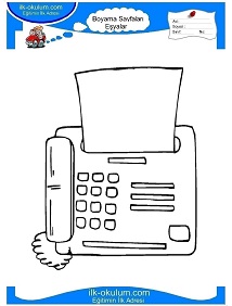 Çocuklar İçin Yazıcı-Fax Boyama Sayfaları 